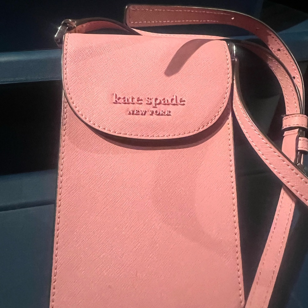 kate spade Pink Leather Crossbody Phone Pouch
